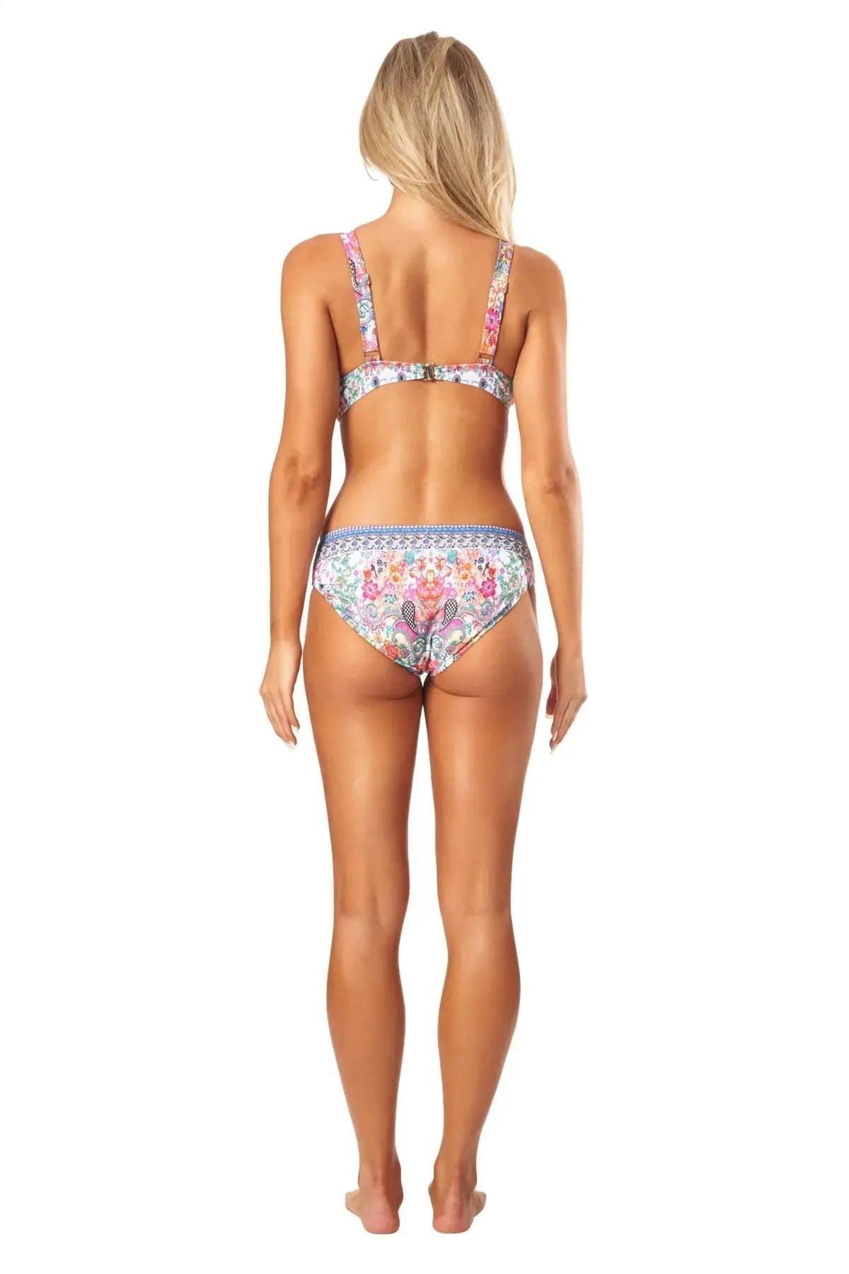 Eden Garden Printed Embellished Bikini 2pc Set La Moda Clothing