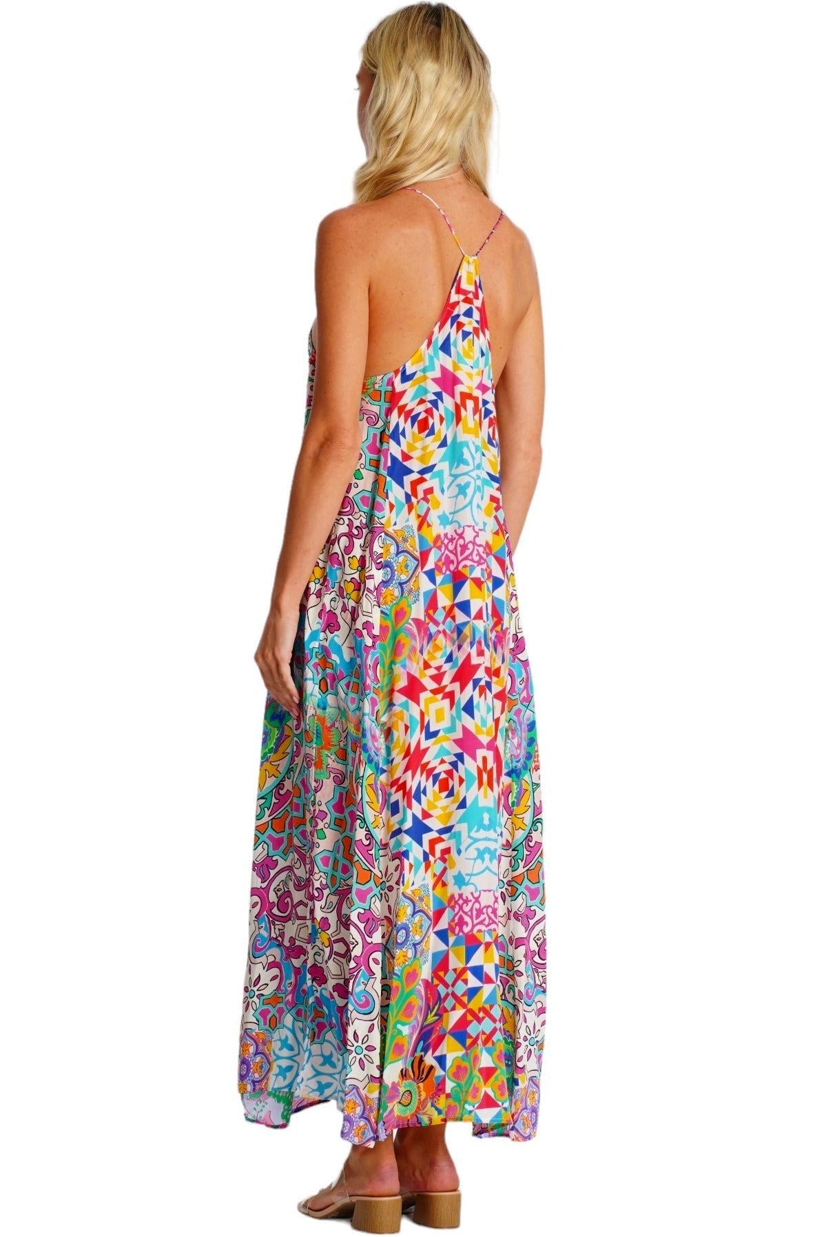 Elegant Racerback Maxi Dress – Luxury Designer Beach Resort Wear - Designer Maxi Dress | Elegant Kaftan Cover Up Dress | Club Moda USA