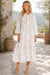 Embroidered White Caftan Dress