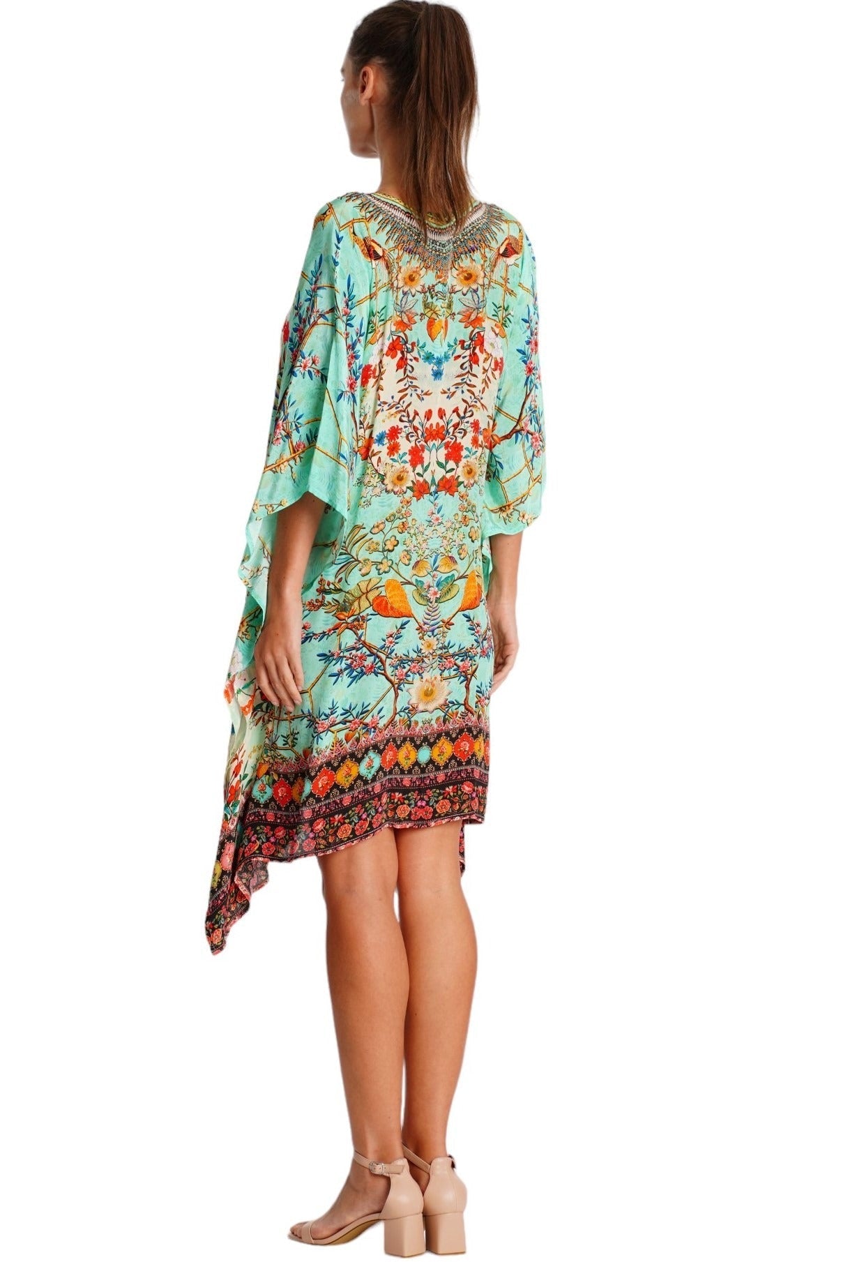Exotic Animal Print Kaftan Dress – Luxury Designer Resort Wear - Designer Caftan | Elegant Kaftan Cover Up Dress | Club Moda USA