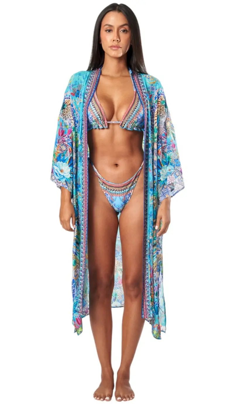 Floral Kimono Beach Cover Up Lamodaclothing
