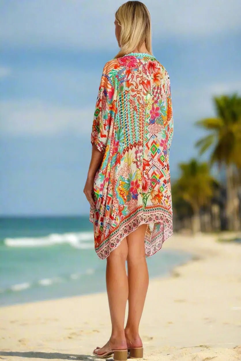 Front Button Caftan: A Stylish and Comfortable Choice - Designer Caftan | Elegant Kaftan Cover Up Dress | Club Moda USA