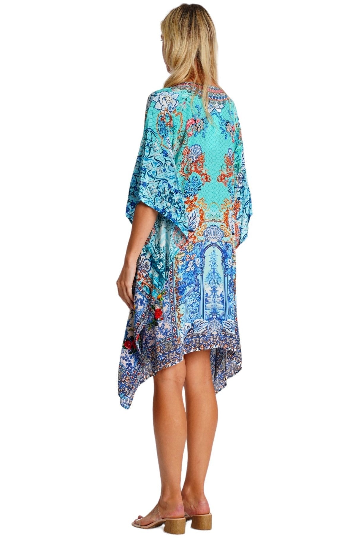 Goddess Drape Kaftan Dress – Luxury Designer Vacation Wear - Designer Caftan | Elegant Kaftan Cover Up Dress | Club Moda USA