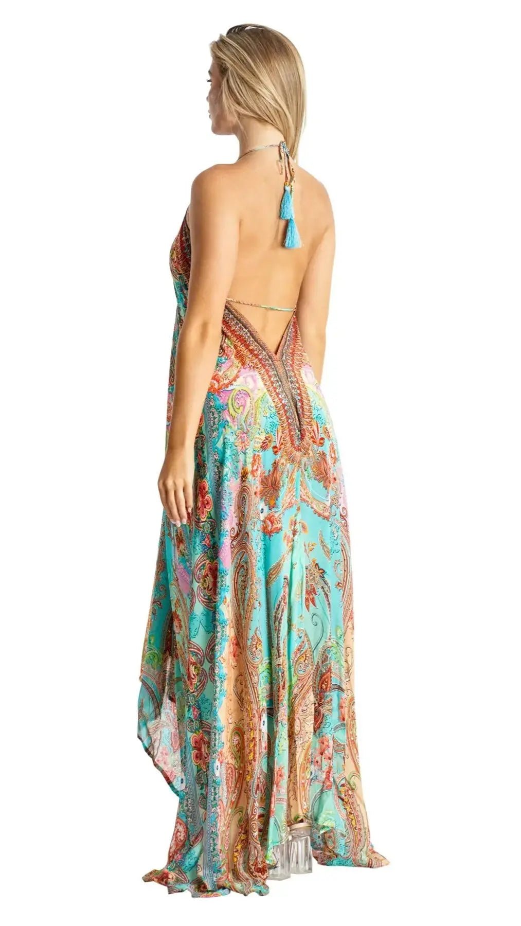 Halter Maxi Resort Dresses for Island Wear La Moda Clothing 3 Way Dress