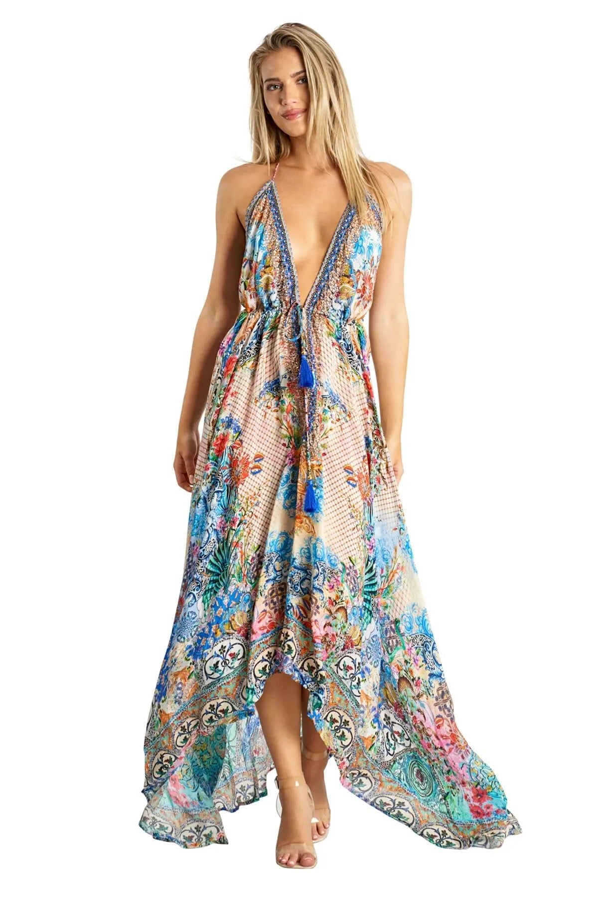 Halter Maxi Resort Dresses for Women La Moda Clothing