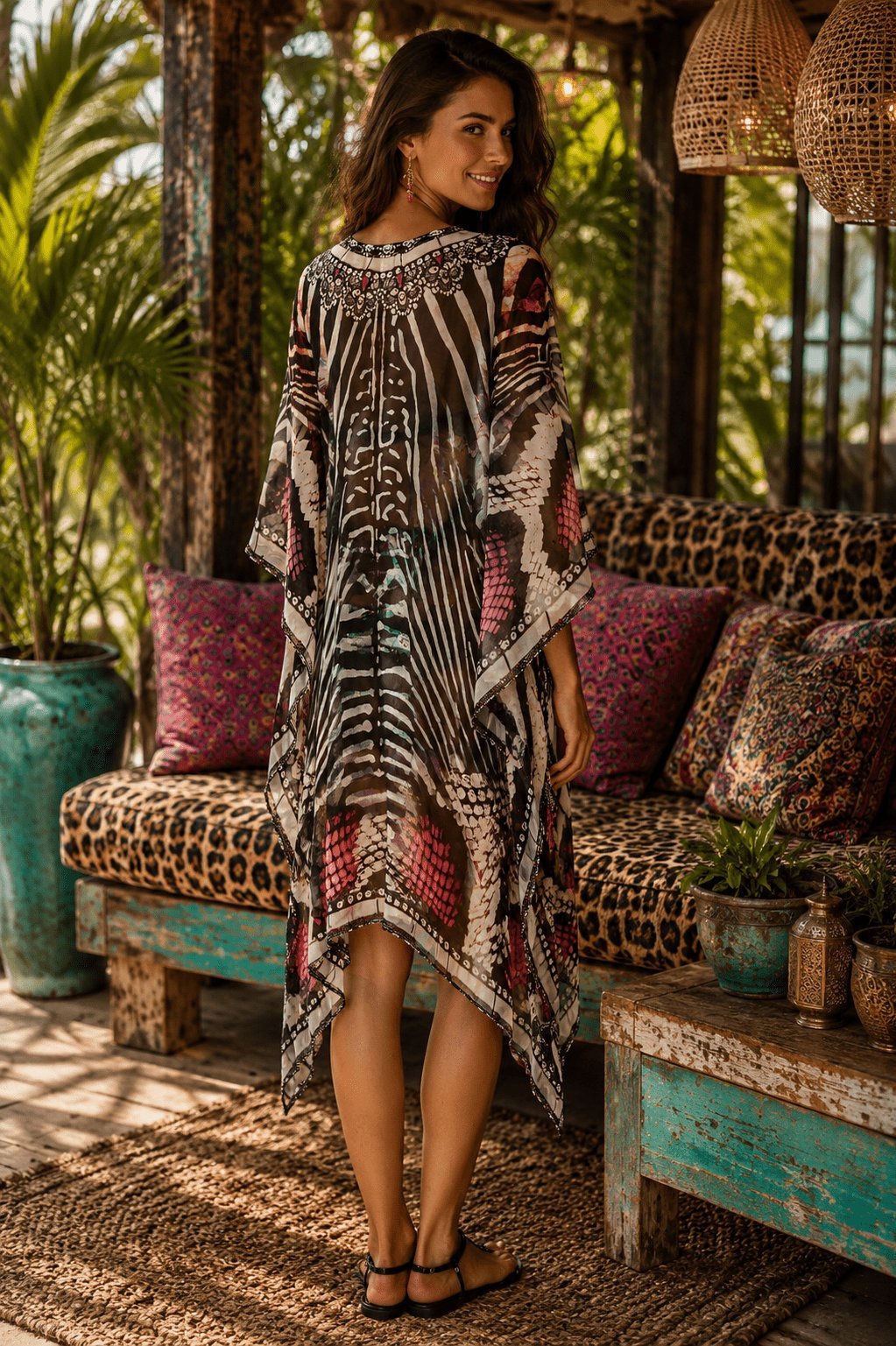 Kaftan Dress for Resort & Beach - Designer Caftan | Elegant Kaftan Cover Up Dress | Club Moda USA