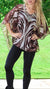 Embellished-Neckline Short Kaftan