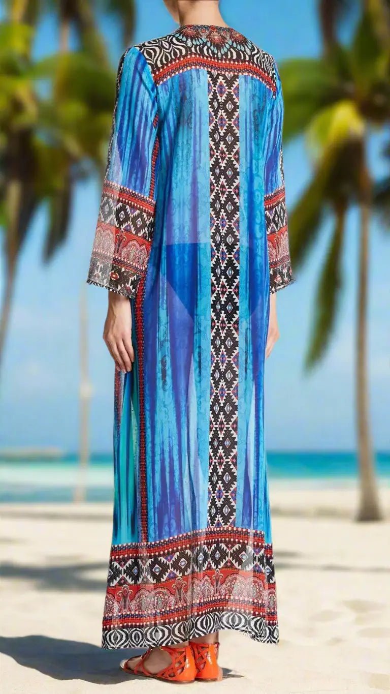 Luxury Beach Kimono Cover Ups - Designer Kimono | Elegant Kaftan Cover Up Dress | Club Moda USA