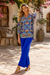 Knit Bell Sleeve Resort Wear Tunic Tops