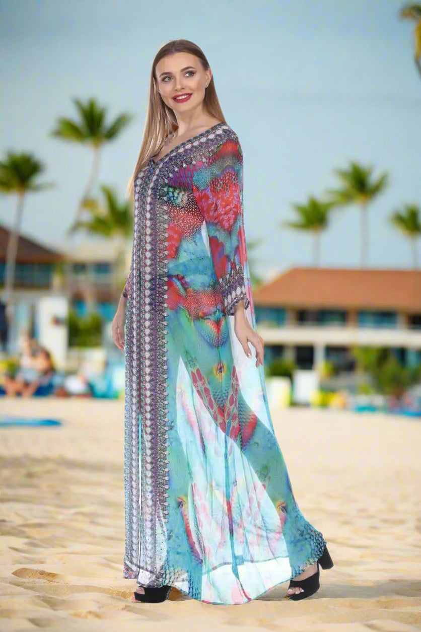 Wholesale Designer Cover-Up Kimonos For Women Available In Multi-Color Prints Made From Imported Polyester - La Moda Clothings