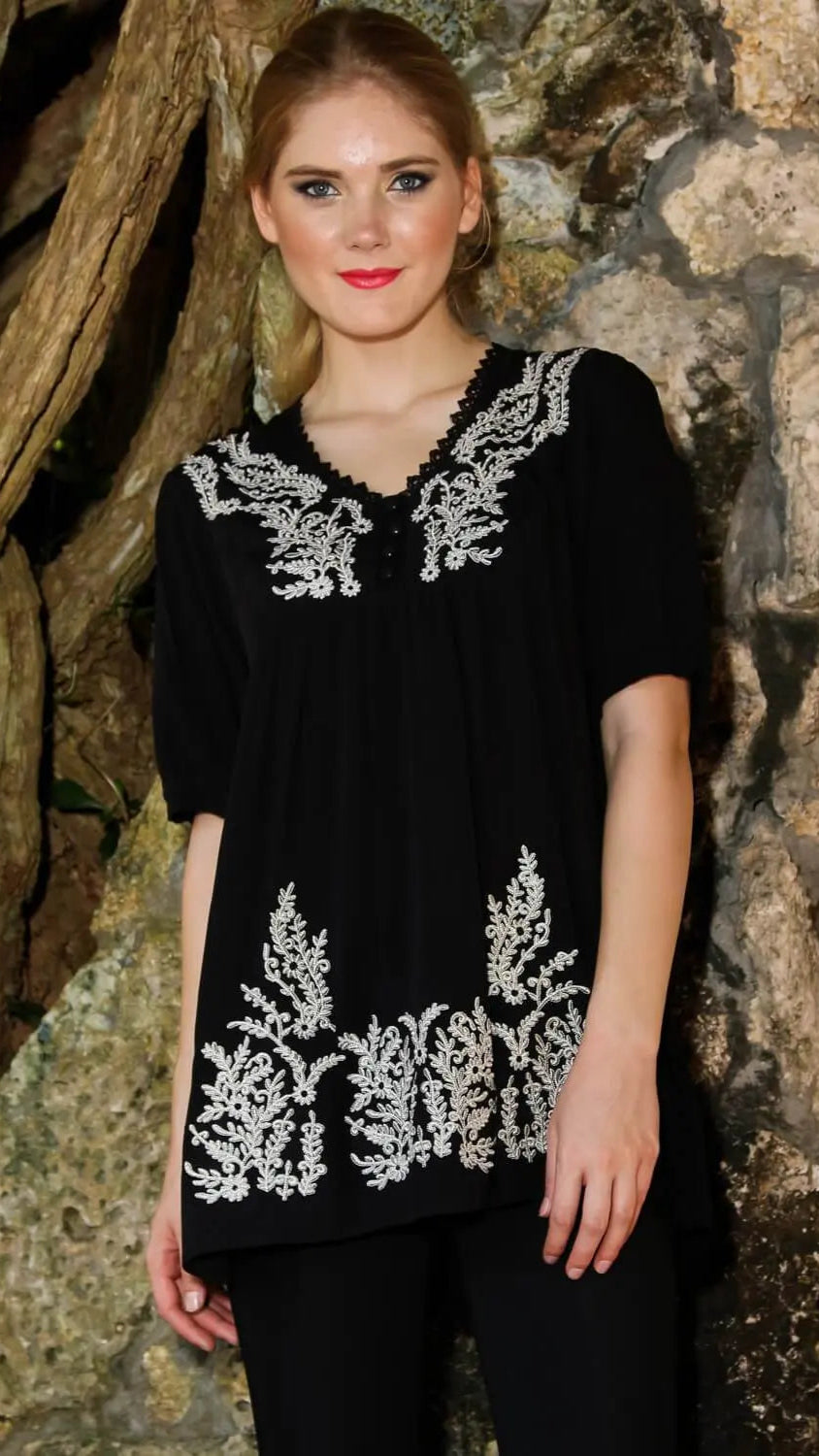 Tunic-Style Cover-Up Dress | Resort Wear Wholesale - La Moda Clothings