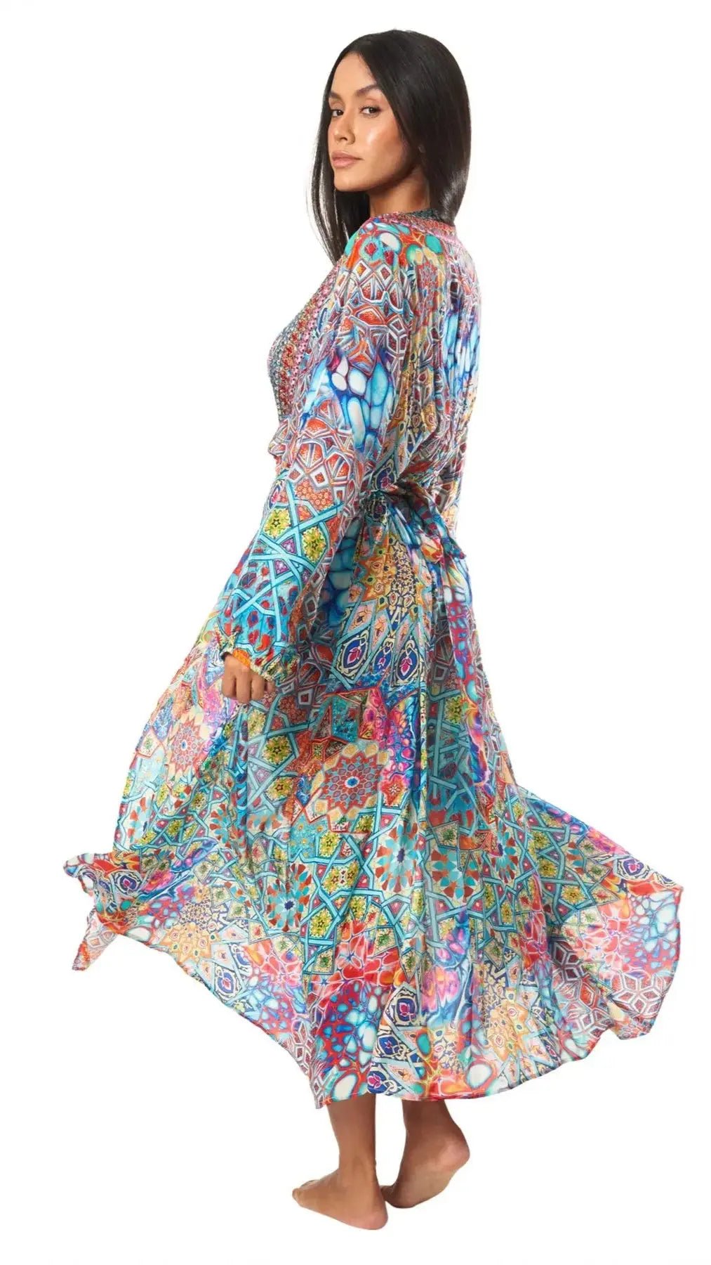 Long Sleeve Wrap Dress La Moda Clothing Maxi Dresses