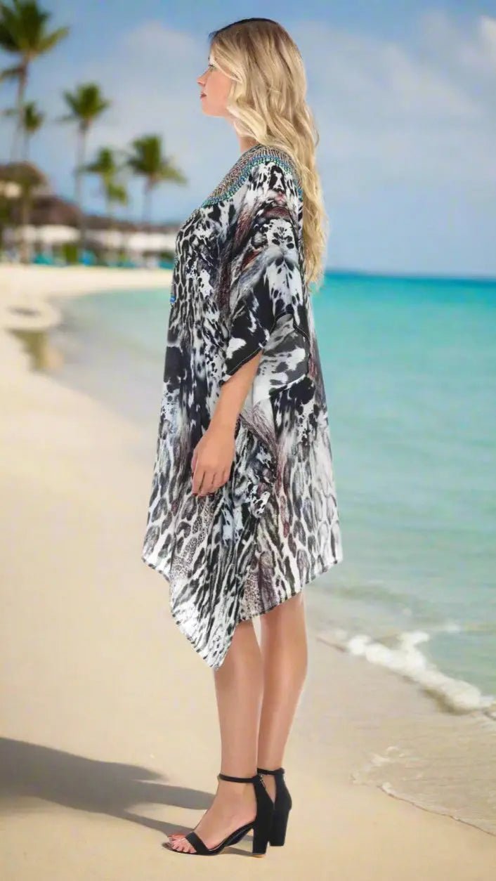 Luxury Embellished Caftans - Designer Caftan | Elegant Kaftan Cover Up Dress | Club Moda USA
