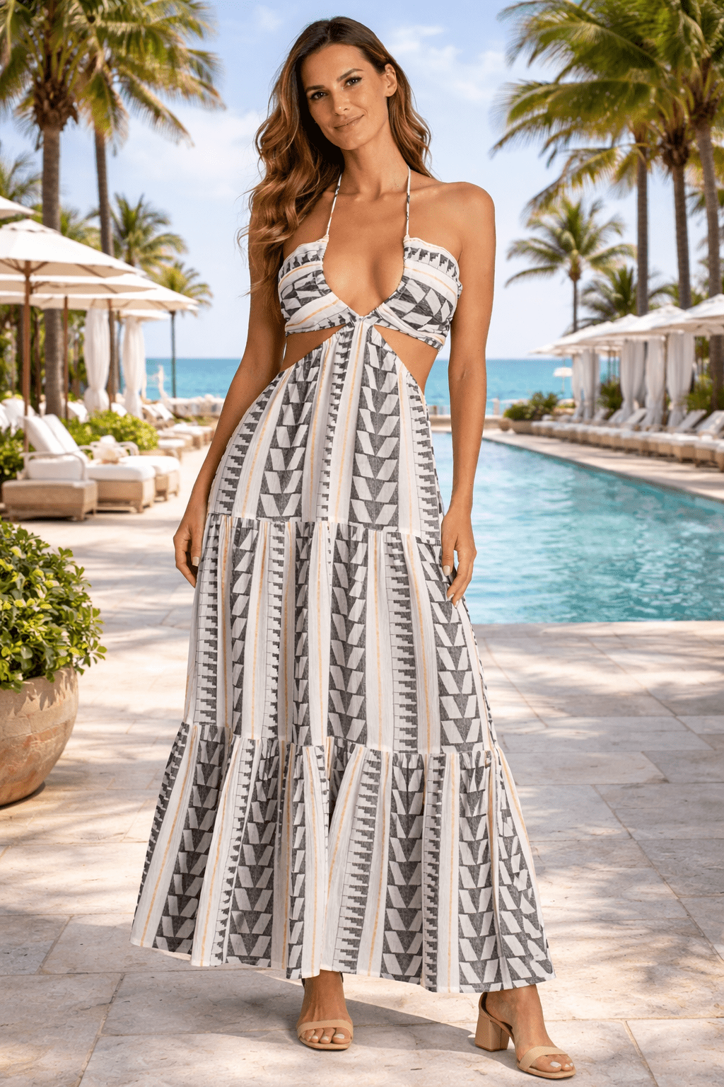 Luxury Maxi Resort Dress for Women - Premium Resort Wear | Luxury Beach Dress for Vacation & Cruise | Club Moda