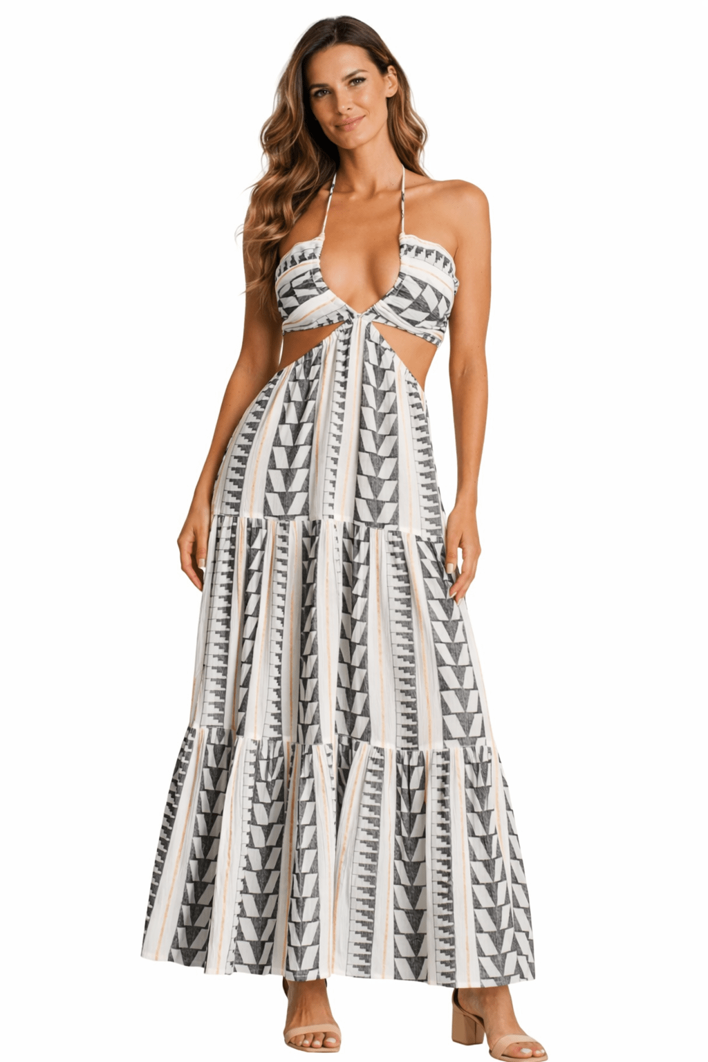 Luxury Maxi Resort Dress for Women - Side View | Club Moda USA