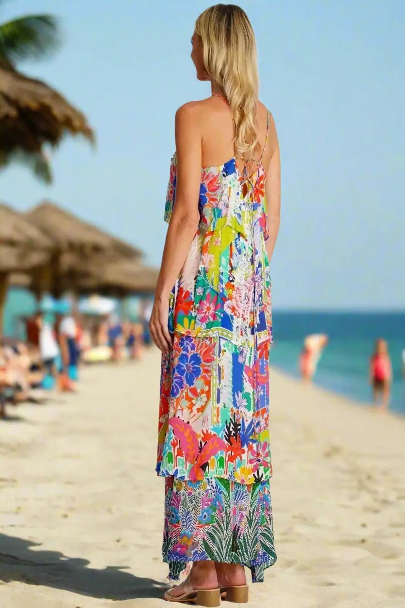 Maxi Dress for Summer Vacay - Designer Maxi Dress | Elegant Kaftan Cover Up Dress | Club Moda USA