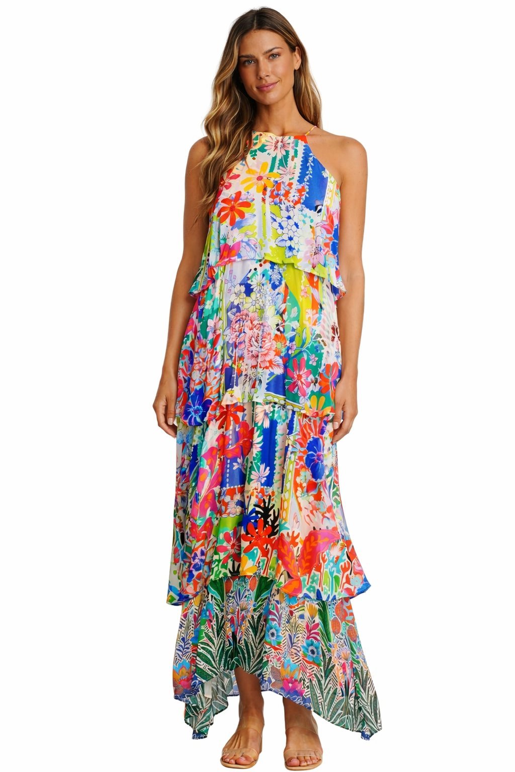 Maxi dress in a long, full-length resort cut, additional view