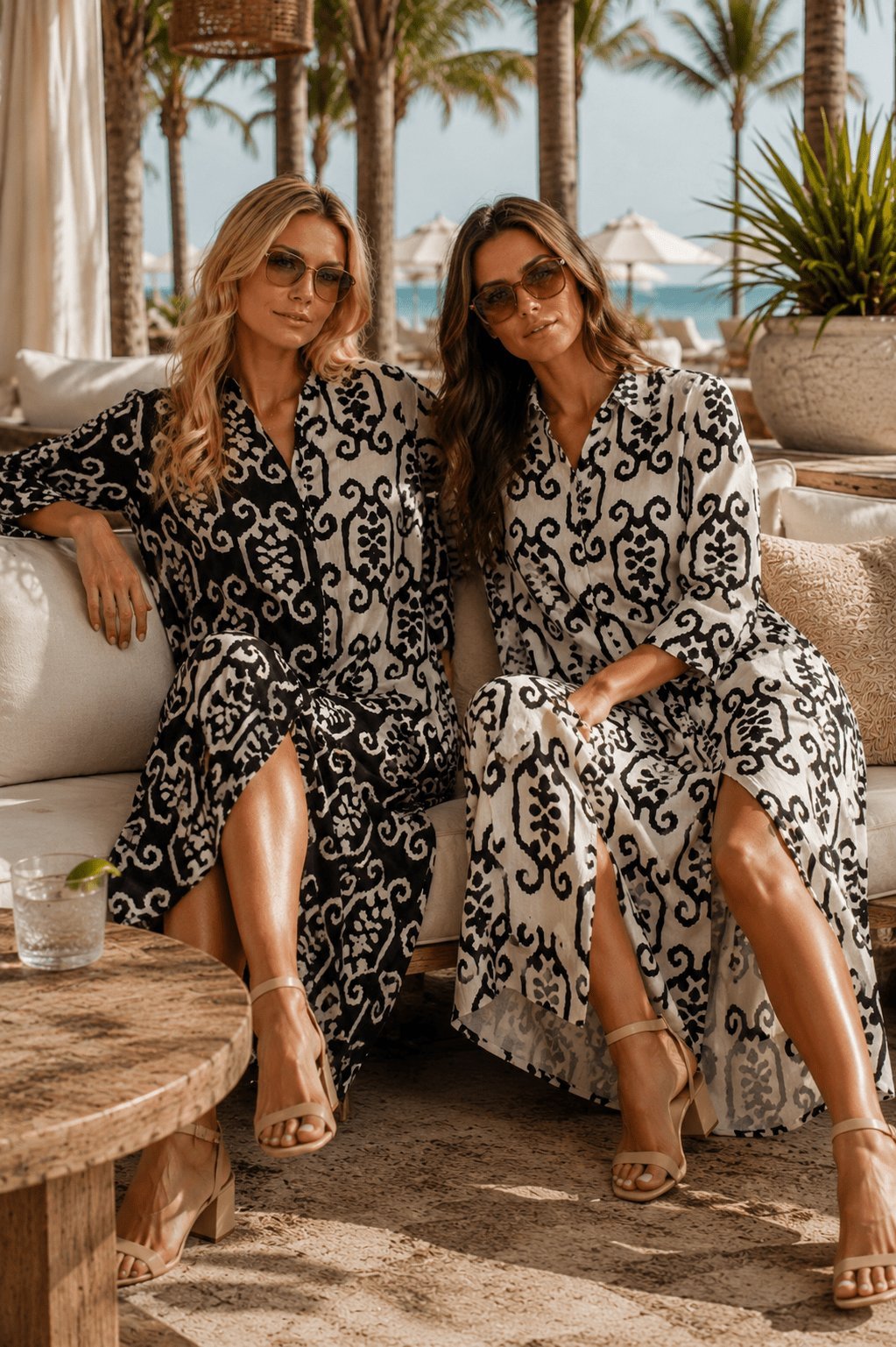 Maxi shirt dress with side pockets, additional angle