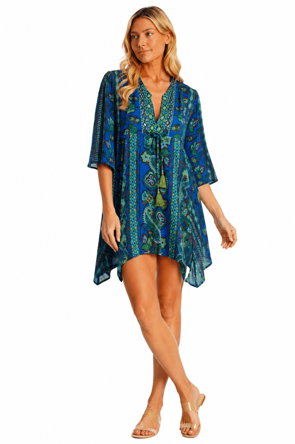 Mini beach cover-up dress, shown from another angle