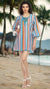 Multi-Stripe Beach Cover-Up Tunic