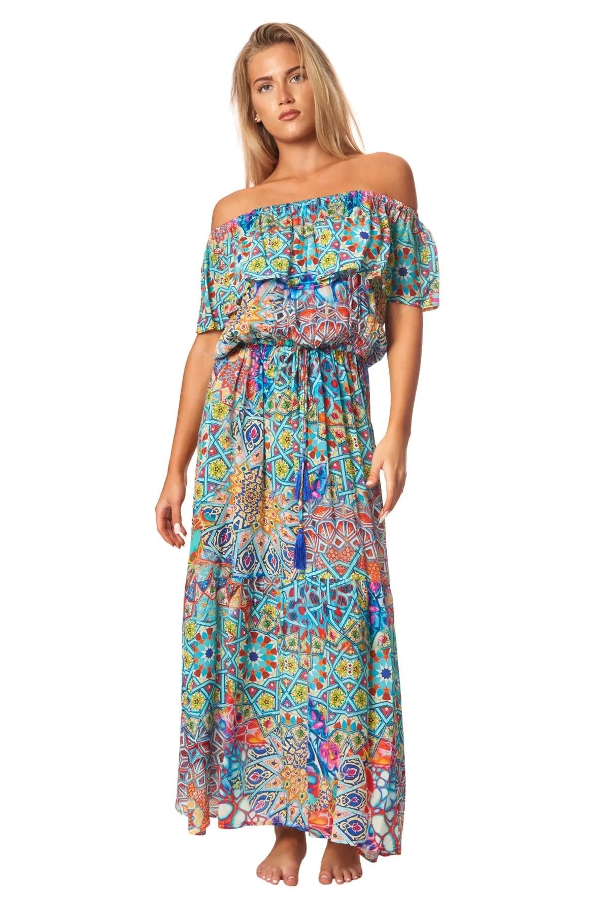 Off the Shoulder Maxi Dress La Moda Clothings