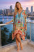 Opulent Print Kaftan Dress – Resort Wear