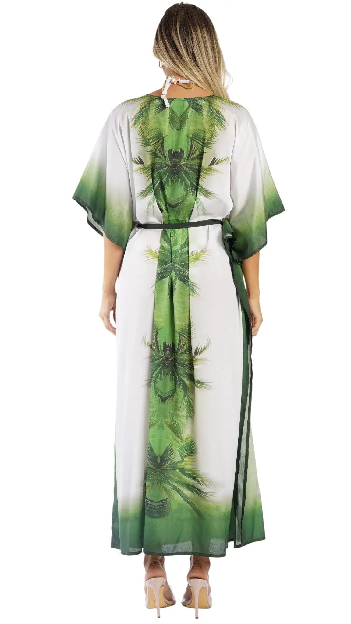 Palm Print Resort Kimono Cover-Up – Luxury Beach Vacation Wear | Club Moda Club Moda Kimono