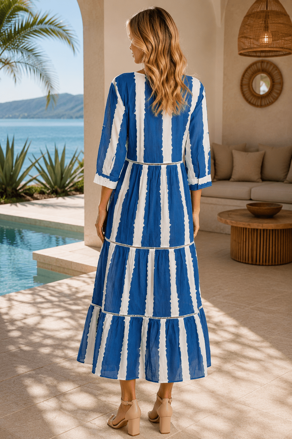 Quick-Dry Beachwear Dress - Designer Maxi Dress | Elegant Kaftan Cover Up Dress | Club Moda USA