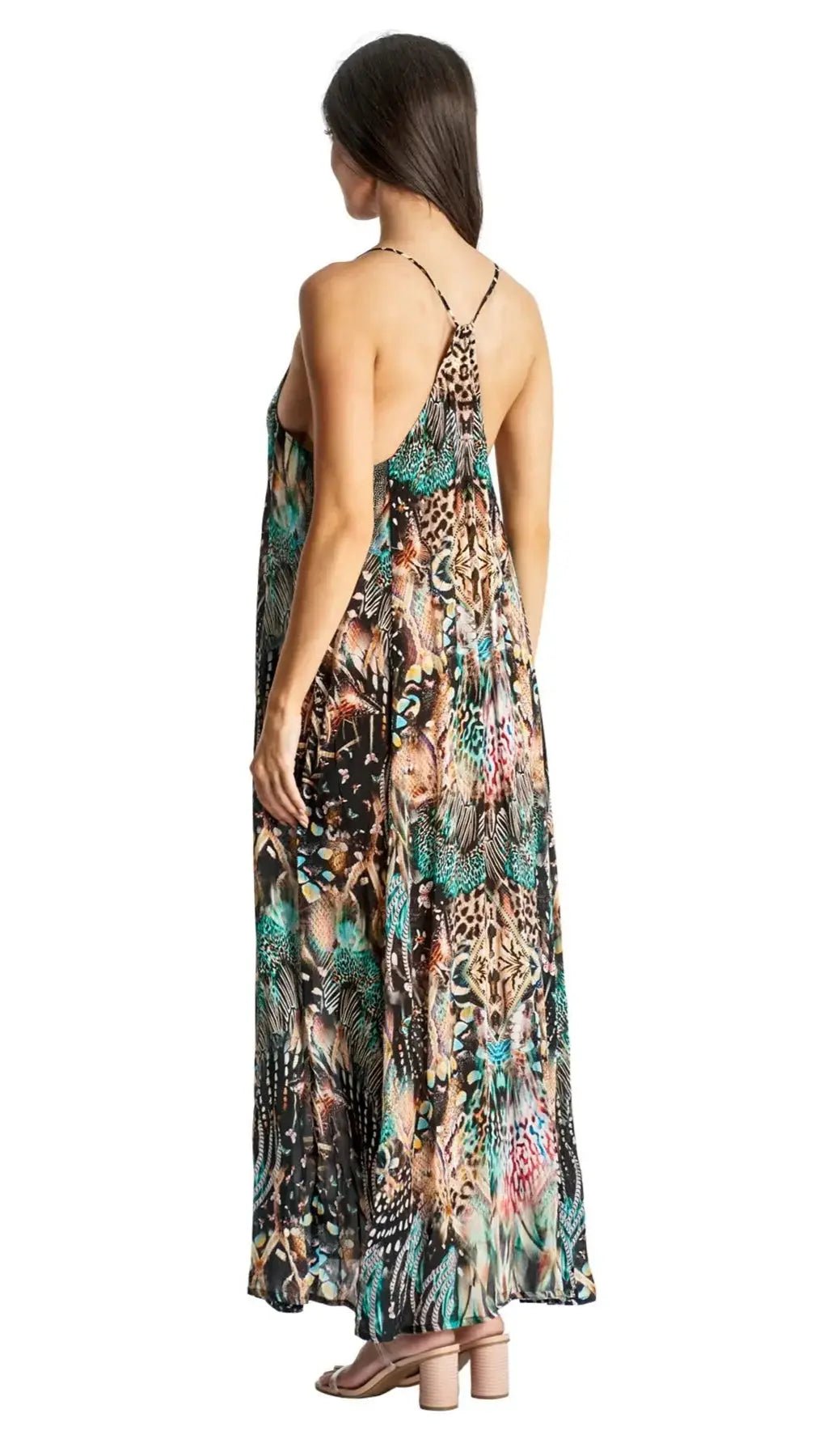 Racerback Maxi Dress for Resort or Cruise Travel La Moda Clothings