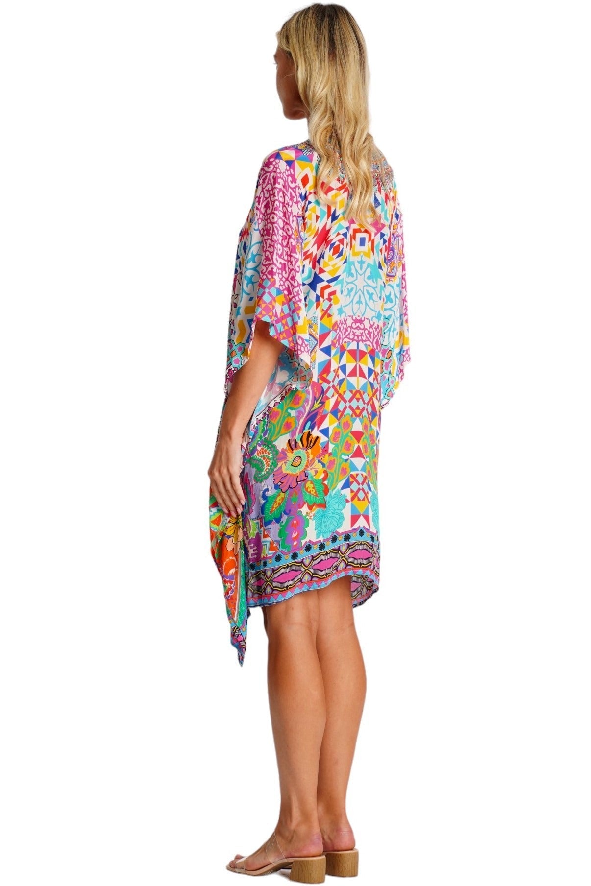 Resort Kaftan Dress – Designer Luxury Beach Cover-Up Style - Designer Caftan | Elegant Kaftan Cover Up Dress | Club Moda USA