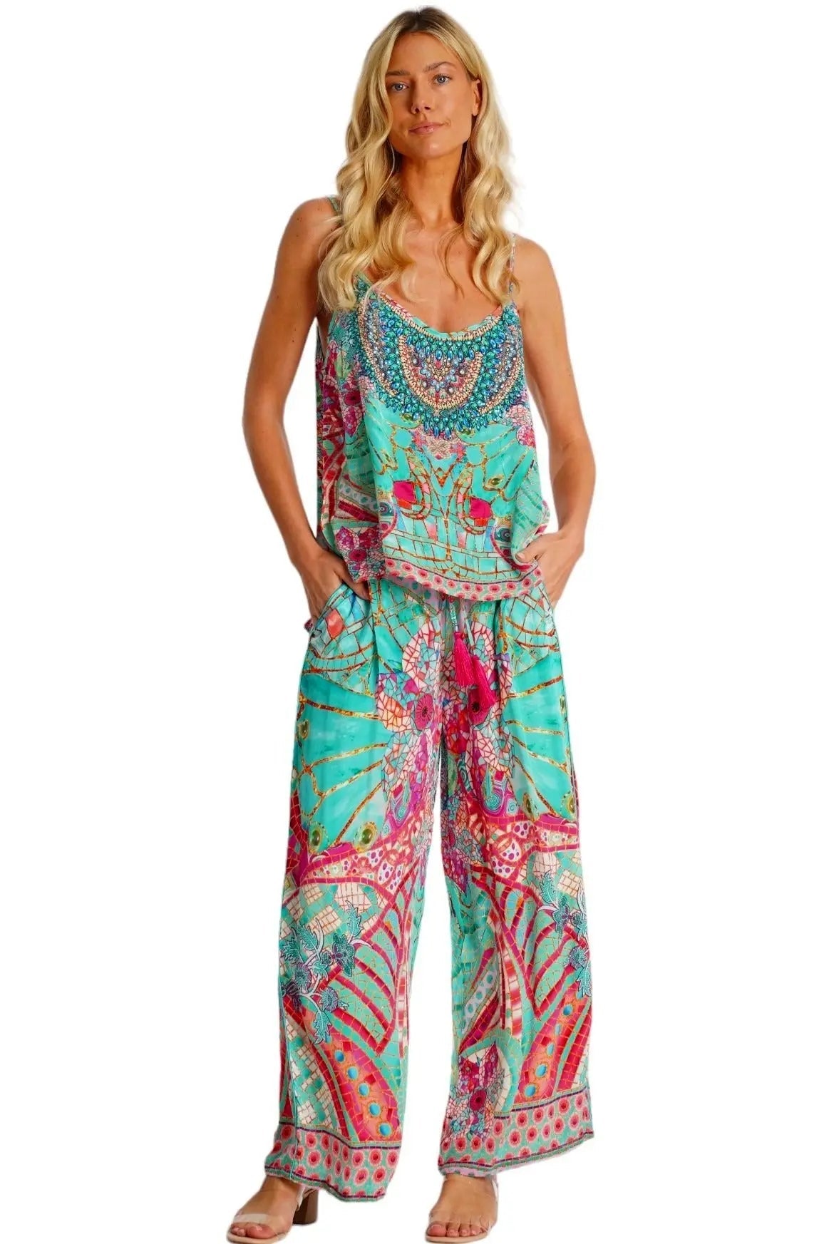 Resort Tops and Pants Set La Moda Clothing