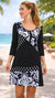 Black & White Printed Knit Dress