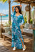 Royal Jungle Print Long Kaftan
