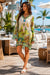 Sheer Jungle-Print Tunic Cover Up
