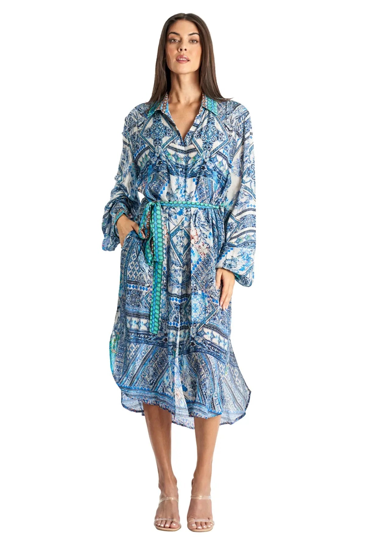 Shop button-down shirt dress styles La Moda Clothing Shirt Dresses
