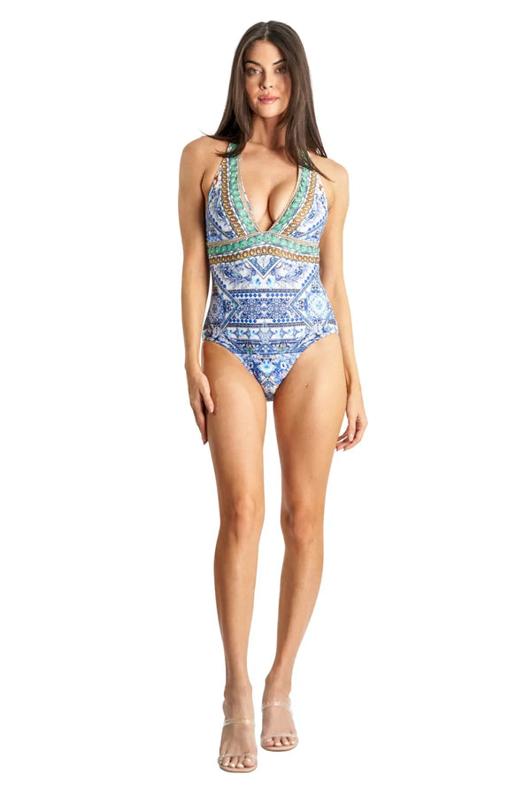Swimsuit made for wear at the pool or beach, further view
