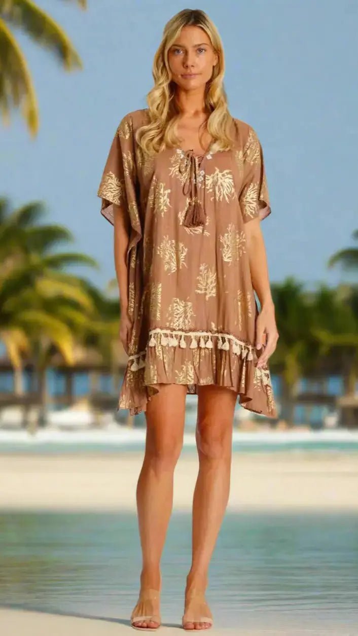 Short Caftan - Designer Caftan | Elegant Kaftan Cover Up Dress | Club Moda USA