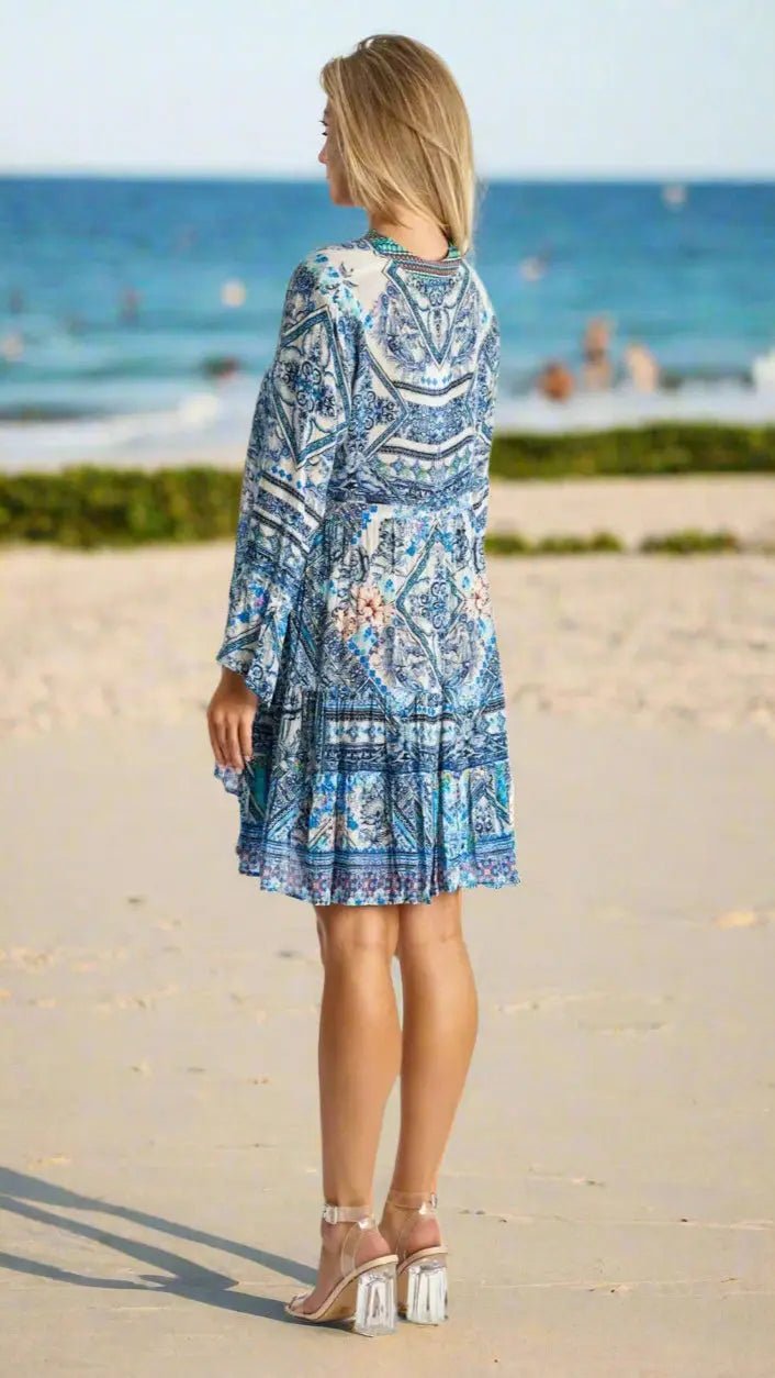 Spring Dresses for Women - Designer Mini Dress | Elegant Kaftan Cover Up Dress | Club Moda USA