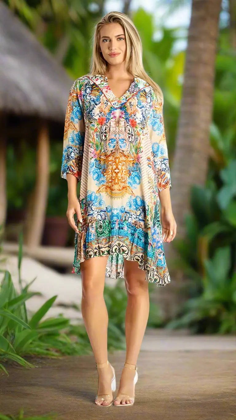 Summer Dress for Beach & Beyond - Premium Resort Wear | Luxury Mini Dress for Vacation & Cruise | Club Moda