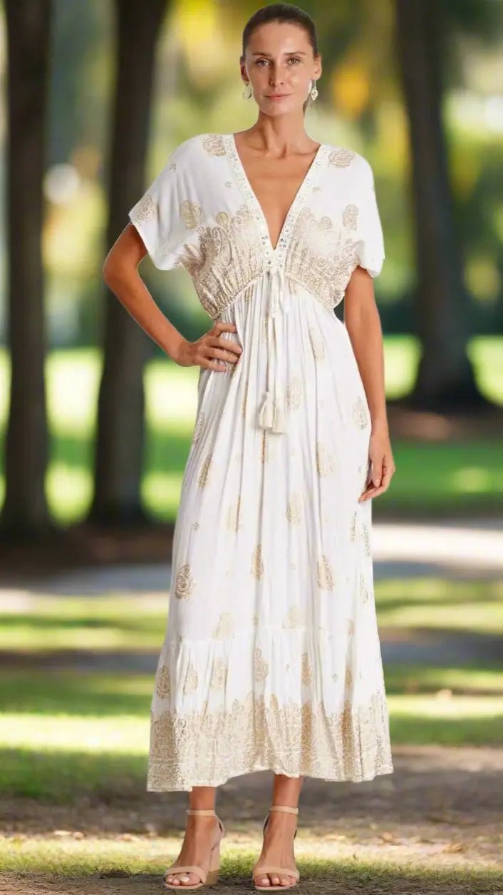 Summer Dress for Women - Designer Beach Dress | Elegant Kaftan Cover Up Dress | Club Moda USA