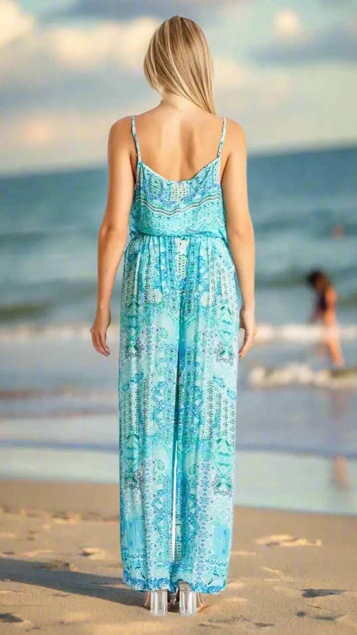 Resort Lifestyle Pant Set - Designer Co-ord Set | Elegant Kaftan Cover Up Dress | Club Moda USA