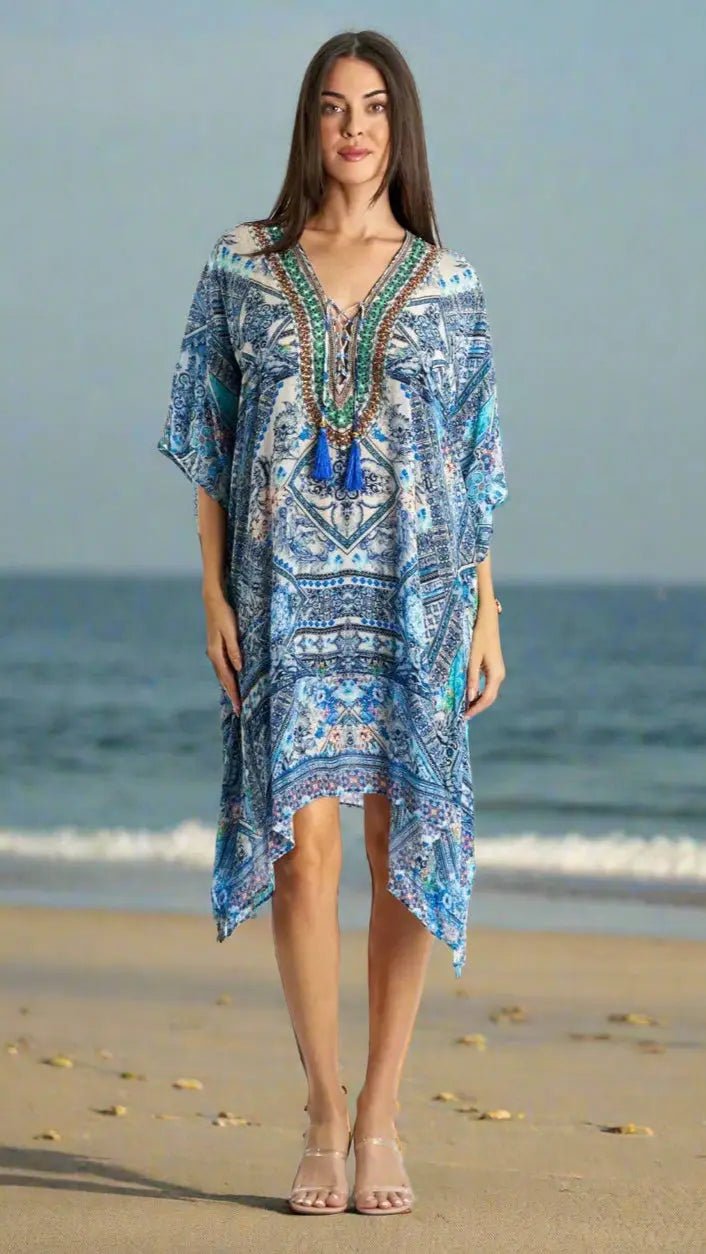 Summer Kaftan Dress for Women - Premium Resort Wear | Luxury Caftan for Vacation & Cruise | Club Moda