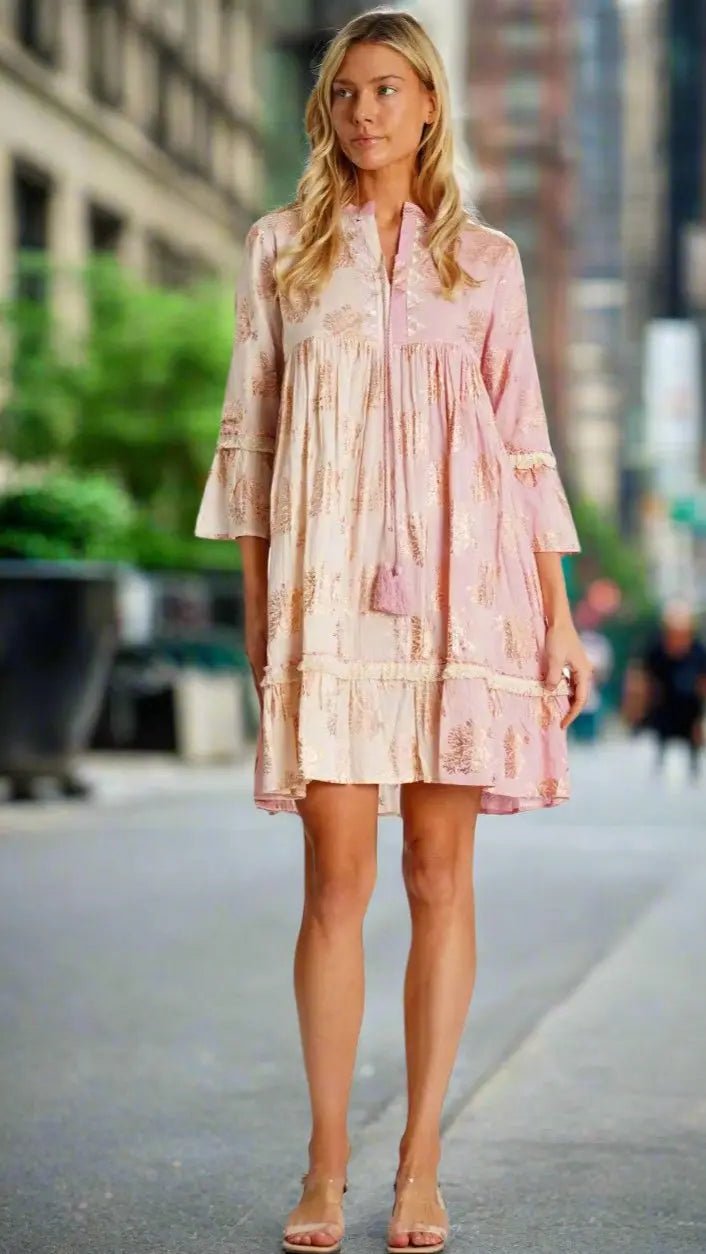 Summer Mini Dress - Designer Mini Dress | Elegant Kaftan Cover Up Dress | Club Moda USA