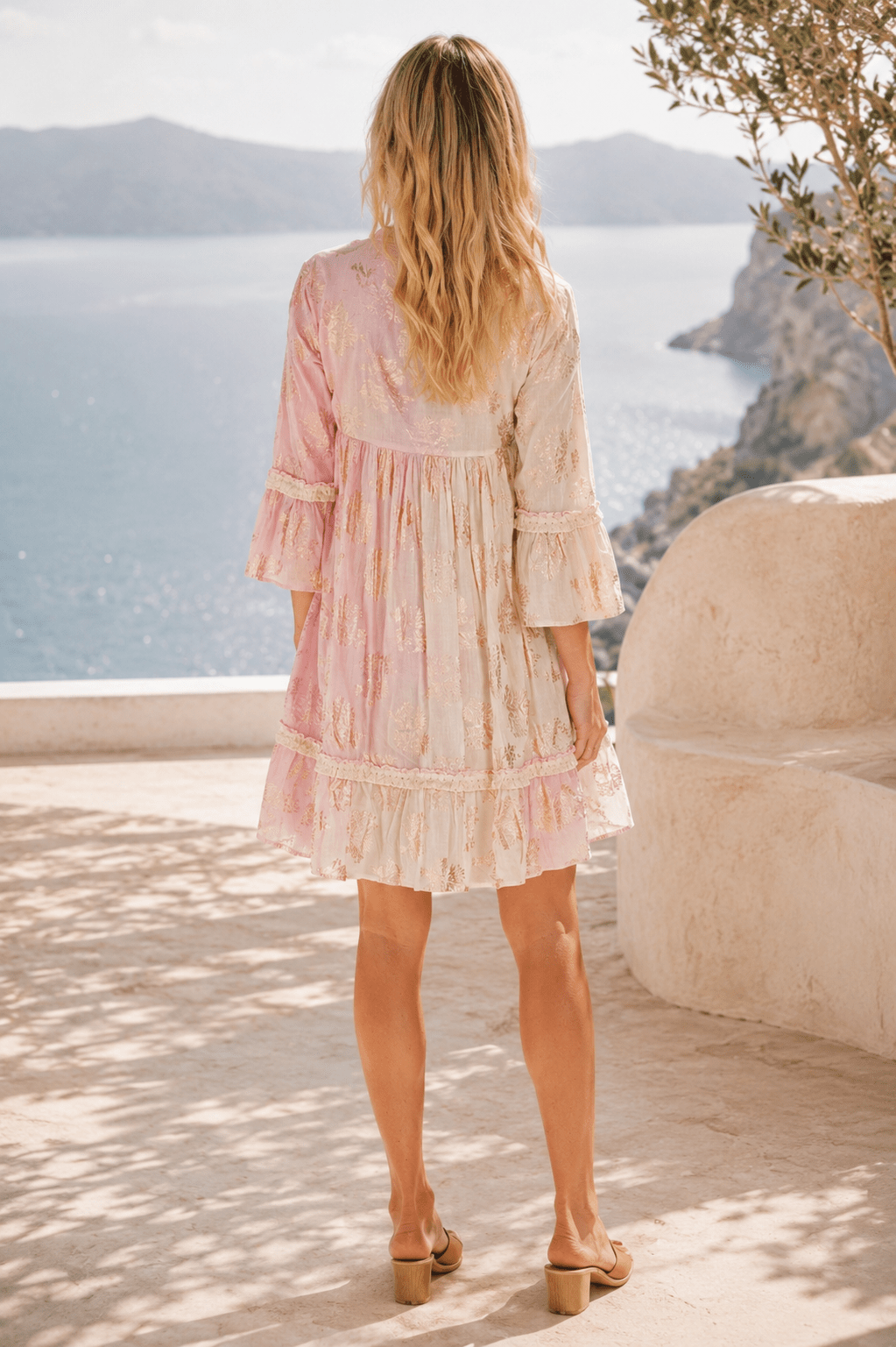 Summer Mini Dress - Designer Mini Dress | Elegant Kaftan Cover Up Dress | Club Moda USA