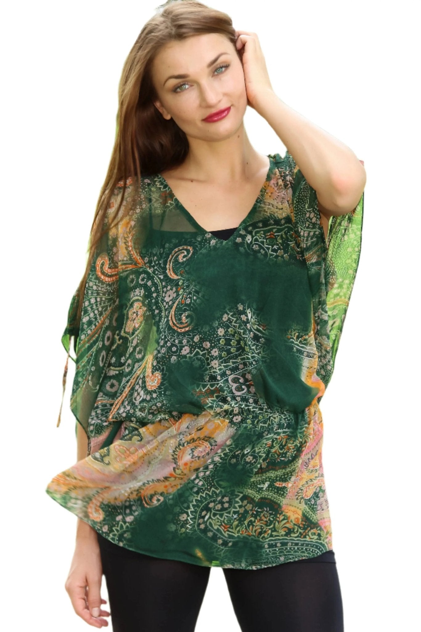 Summer Tunics, Caftans, Island Wear and Cruise Wear - Designer Caftan | Elegant Kaftan Cover Up Dress | Club Moda USA
