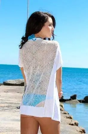 Swim Cover Up Kimono - Designer Kimono | Elegant Kaftan Cover Up Dress | Club Moda USA