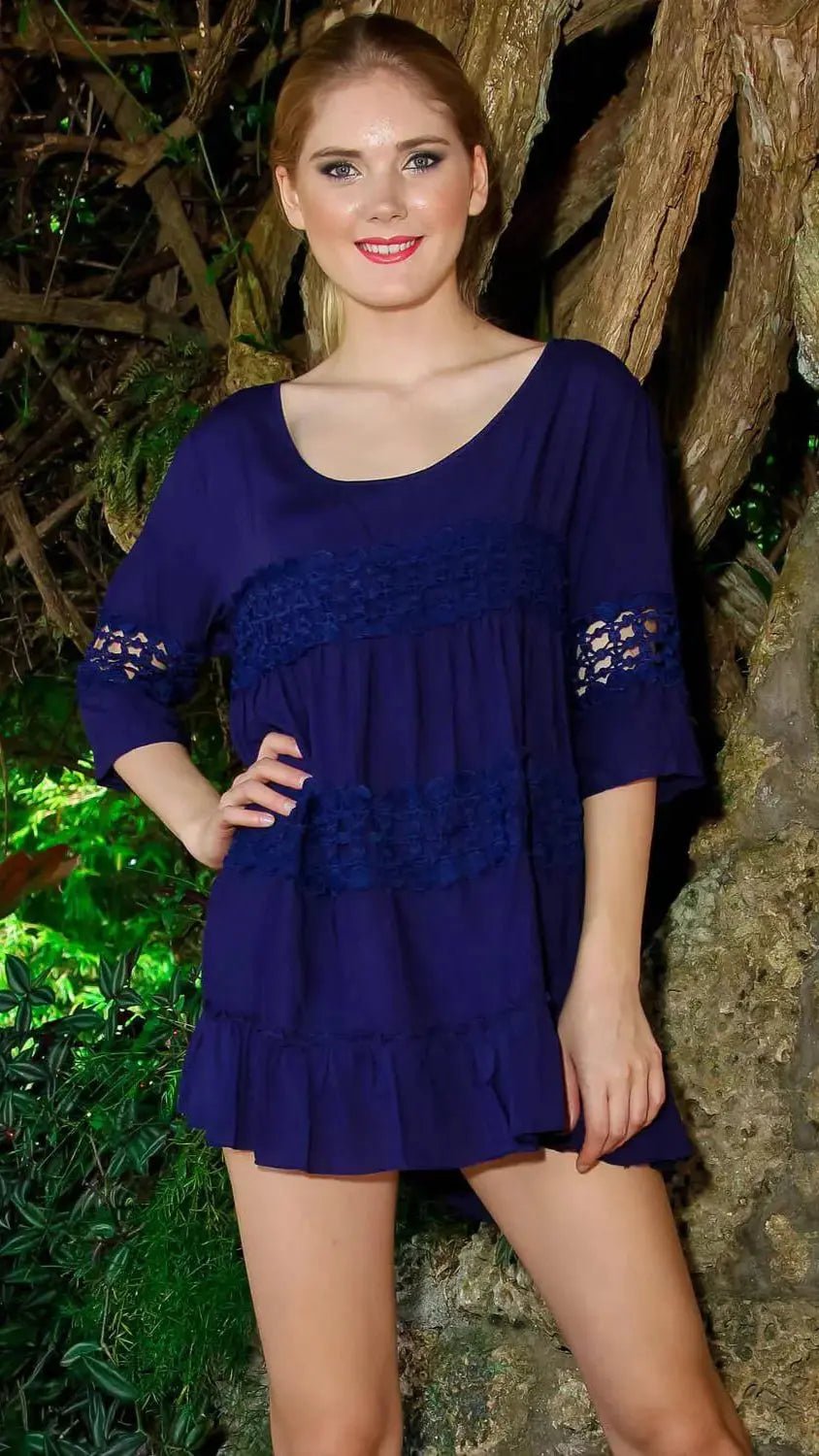 Swimsuit Cover Up Blouse - Designer Cover-Up | Elegant Kaftan Cover Up Dress | Club Moda USA