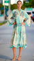 Tie Dye Embroidered Shirt Dress