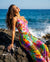 Tropical Floral Silk-Feel Beach Cover-Up Pants