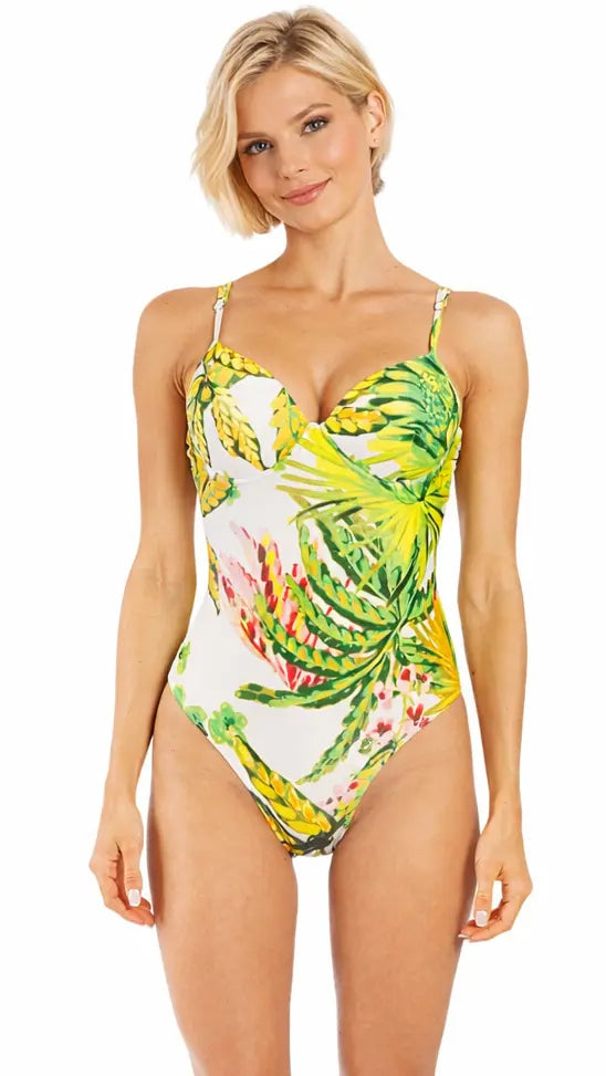 Tropical One-Piece Swimsuit – Luxury Resort Wear Swimwear | Club Moda Club Moda One Piece Swimsuit